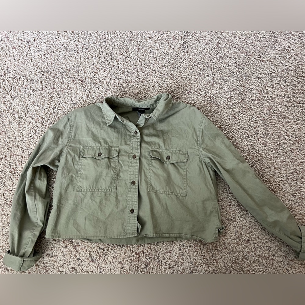 Cropped button up shirt/jacket